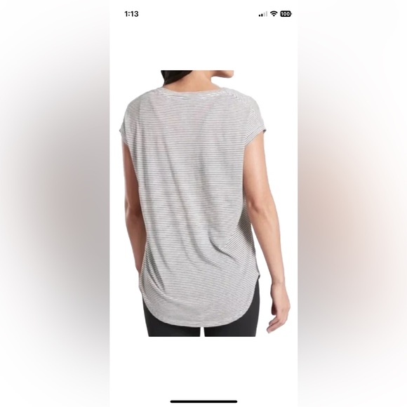 Athleta Striped Cloudlight Stratus T - large tall - Picture 2 of 5